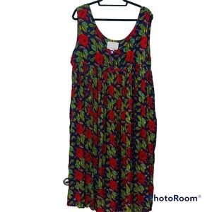 Rosemary & Ivy Purple/Red Floral Rayon Dress